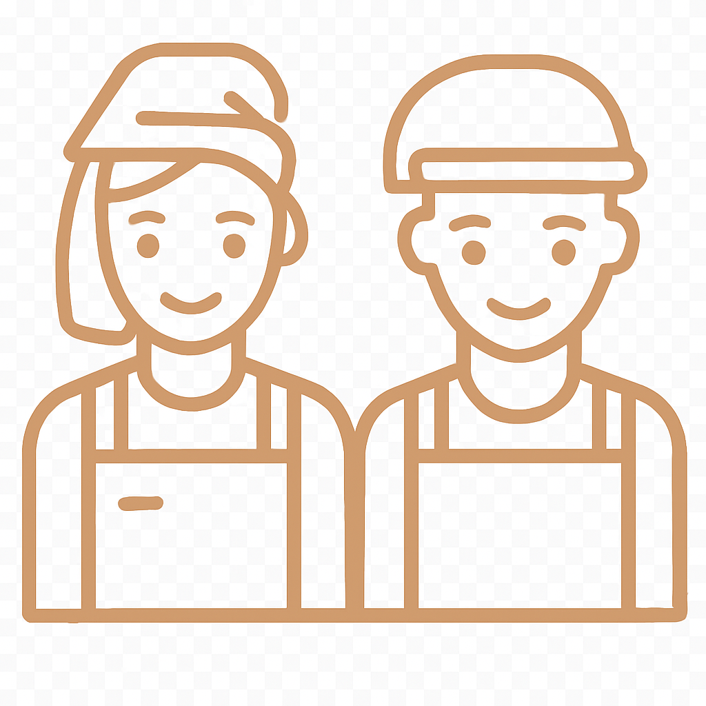 Chefs en ligne simple