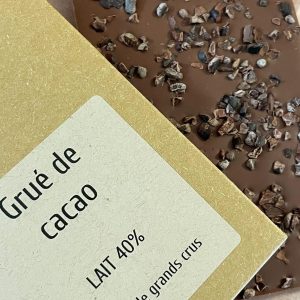 Tablette chocolat au lait et grué de cacao