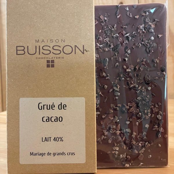 Tablette chocolat au lait et grué de cacao – Image 3