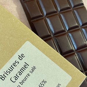 Tablette chocolat noir aux brisures de caramel