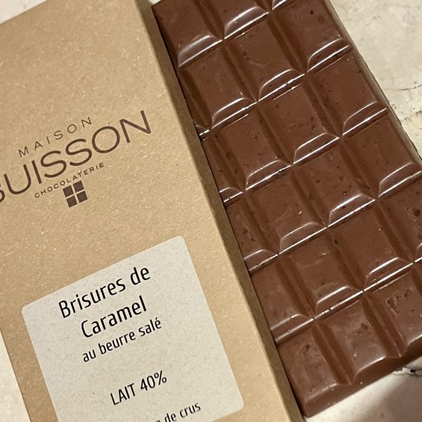 Tablette chocolat au lait aux brisures de caramel